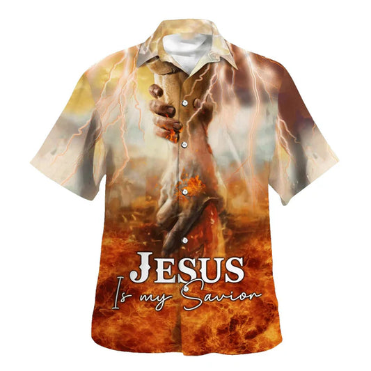 UniJames The Hand Of God Jesus Is My Savior Hawaiian Shirts For Men & Women - Christian Hawaiian Shirt - Hawaiian Summer Shirts