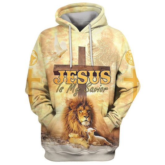 The Hand Of Jesus Lion And Lamb Hoodie Jesus Is My Savior Hoodies Jesus Hoodie Men & Women, God 3D Printed Hoodie, Christian Apparel Hoodies