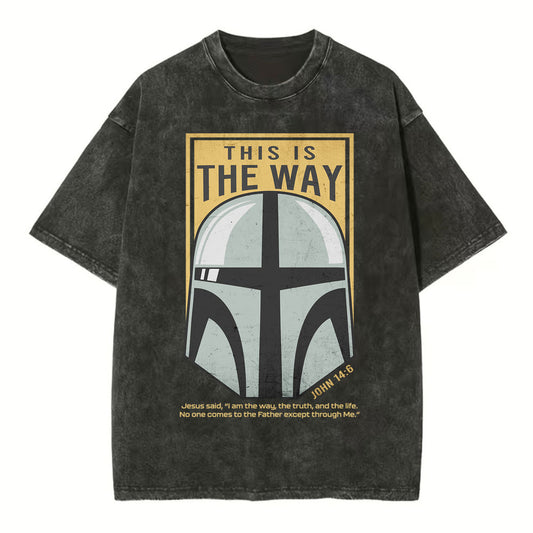 This Is The Way Christian Washed T-Shirt Sale - GuidingCross