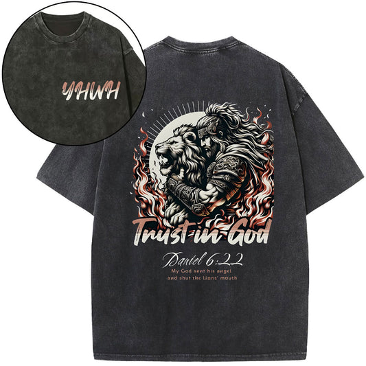Trust In God Christian Washed TShirt