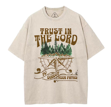 Trust In The Lord Christian Washed TShirt