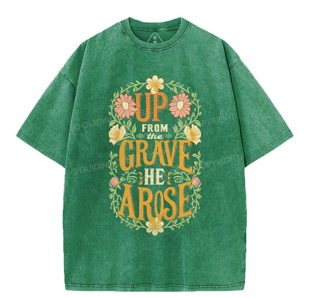 Up From The Grave Christian Washed T-Shirt Sale - GuidingCross