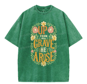 Up From The Grave Christian Washed T-Shirt Sale - GuidingCross