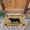 Uni Angus Hoove Custom Farm Name Custom Year Coir Doormat