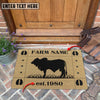 Uni Brahman Hoove Custom Farm Name Custom Year Coir Doormat