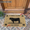 Uni Charolais Hoove Custom Farm Name Custom Year Coir Doormat