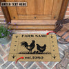 Uni Chicken Hoove Custom Farm Name Custom Year Coir Doormat