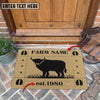 Uni Highland Hoove Custom Farm Name Custom Year Coir Doormat