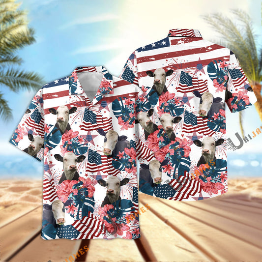 Uni Black Baldy Happy America Hawaiian Shirt
