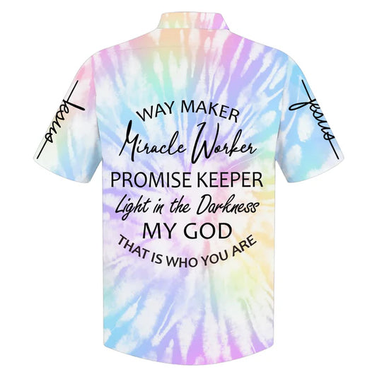 UniJames Way Maker Miracle Worker Promise Keeper Light In The Darkness My God Hawaiian Shirts - Christian Hawaiian Shirt