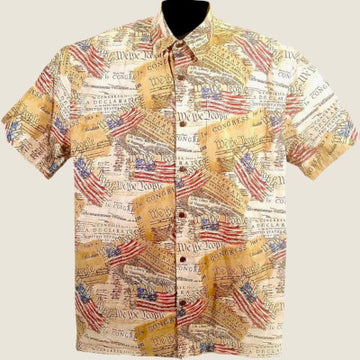 UniJames Constitution Patriotic Button Shirt