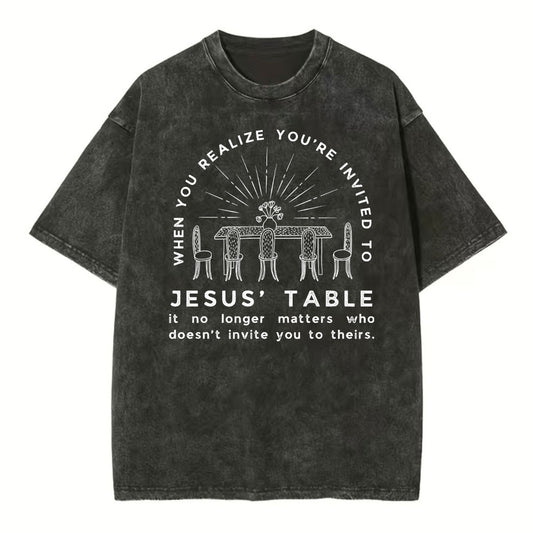 When You Realize You're Invited To Christian Washed T-Shirt Sale - GuidingCross