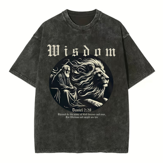 Wisdom Unisex Christian Washed T-Shirt Sale - GuidingCross