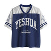 UniJames YESHUA He Saves Christian Navy Mesh Jersey