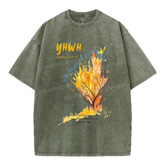 YHWH His Name Is Forever Christian Washed TShirt