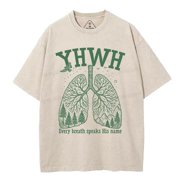 YHWH Nature Christian Washed TShirt