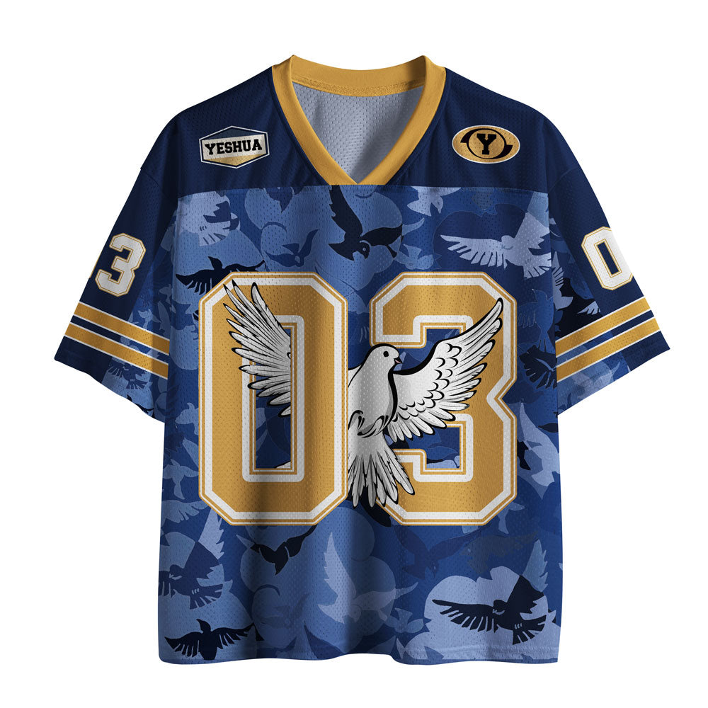 UniJames Yeshua Dove Christian Navy Mesh Jersey