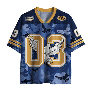 UniJames Yeshua Dove Christian Navy Mesh Jersey