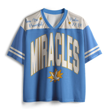 UniJames You Are Powerful Christian Blue Mesh Jersey