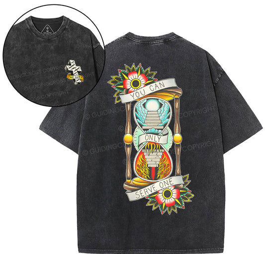 You Can Serve One Christian Washed T-Shirt Sale - GuidingCross