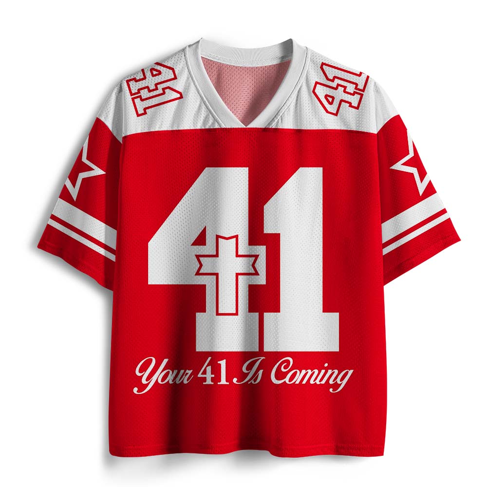 UniJames Your 41 Is Coming Christian Mesh Jersey
