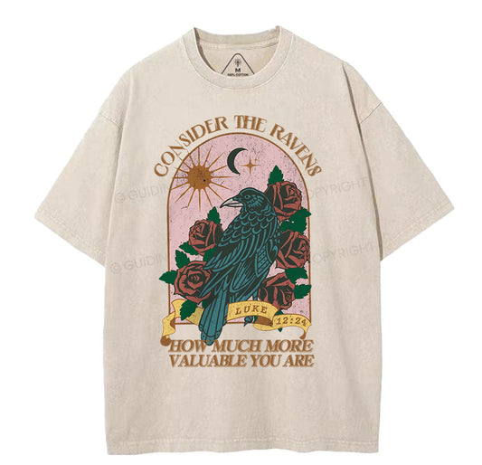 Consider The Ravens Christian Washed T-Shirt Sale - GuidingCross