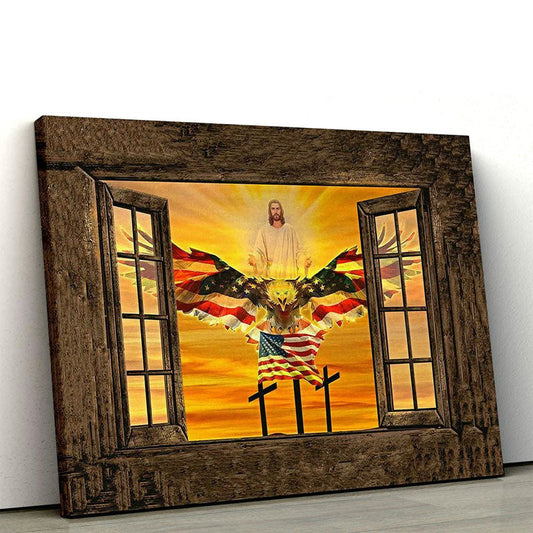 Uni Jesus American Eagle Canvas