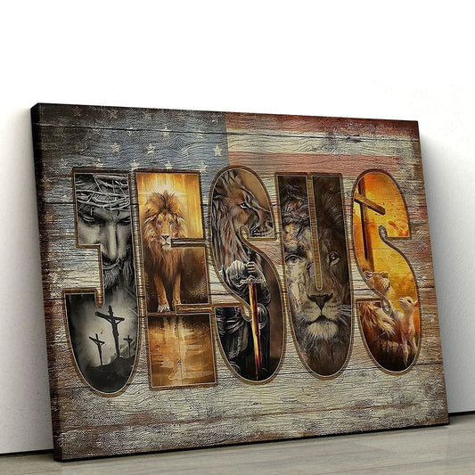 Uni Jesus and Lion Canvas