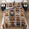 Uni Flat Print All Season Quilt 3-Piece Set Cow In My Heart
