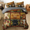 Uni All Season Quilt 3-Piece Set Cow Flowers Love