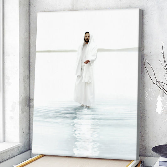 Uni Come And See Blue - Jesus Canvas Painting