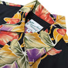 UniJames Retro Anthurium Panel - Midnight Short Sleeve Hawaiian Shirt