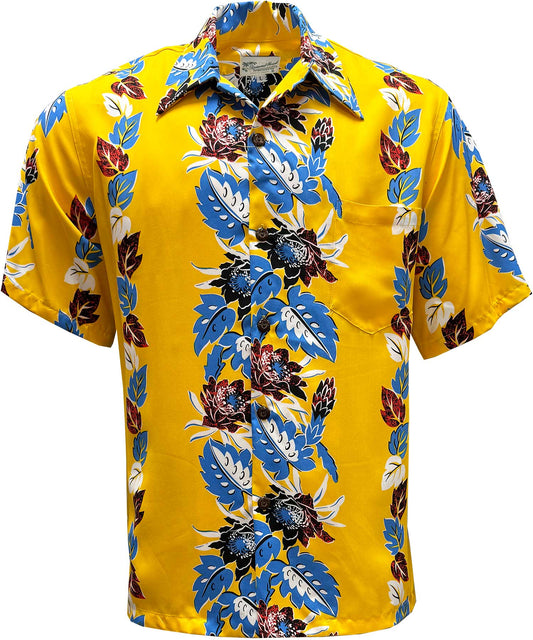 UniJames Retro Night Blooming Cereus - Sunny Day Short Sleeve Hawaiian Shirt