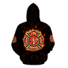 UniJames Firefighter'S Wife All Over Print 3D Hoodie