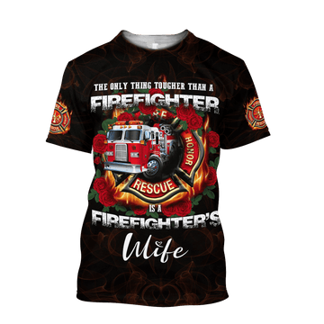 UniJames Firefighter'S Wife All Over Print 3D Hoodie