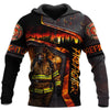 UniJames Limited Edition Brave Firefighter 3D All Over Printed Hoodie