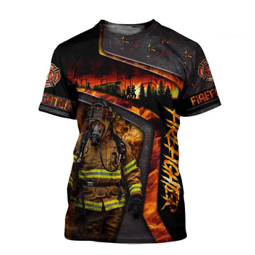 UniJames Limited Edition Brave Firefighter 3D All Over Printed Hoodie