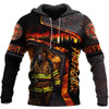 UniJames Limited Edition Brave Firefighter 3D All Over Printed Hoodie