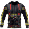 UniJames Customize Name Firefighter Hoodie For Men And Women