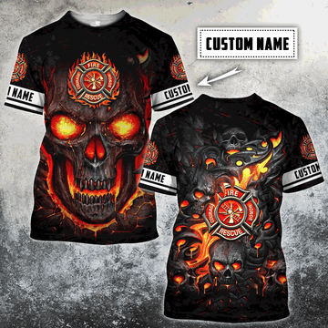 UniJames Firefighter Unisex Shirts Custom Name Xt Hoodie 3D All Over Printed