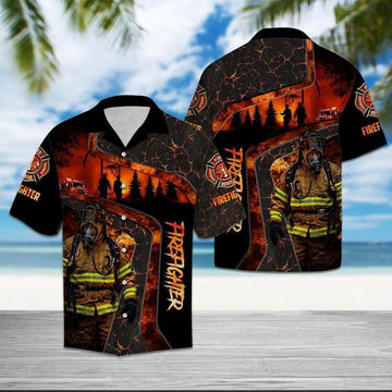 UniJames Firefighter Life Hawaiian Shirt Hoodifize