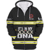 UniJames Firefighter 3D Zipper Hoodie Firefighter Custom Zipper Hoodie Gift For Firefighters
