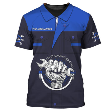 UniJames Custom Mechanic Uniform The Mechanics 3D Shirts Blue