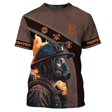 UniJames Fire Man 3D Custom Name Shirt Personalized Gift For Firefighters