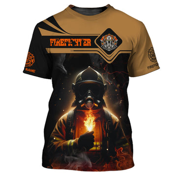 UniJames Firefighter Personalized Name 3D Shirt Custom Gift For Firefighter