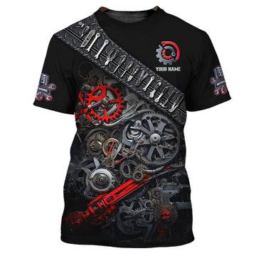 UniJames Mechanic Life Unisex Mechanic Shirt Custom Name Shirt For Mechanic