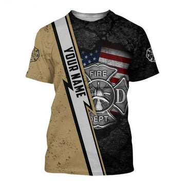 UniJames Personalized Name Firefighter Unisex Shirts