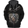 UniJames Mechanic Heart Gear 3D Full Print Zipper Hoodie Custom Gift For Mechanics