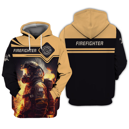 UniJames Firefighter Custom Shirts Fireman 3D Shirts Firefighter Clothing