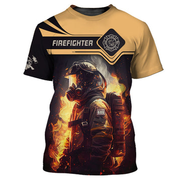 UniJames Firefighter Custom Shirts Fireman 3D Shirts Firefighter Clothing